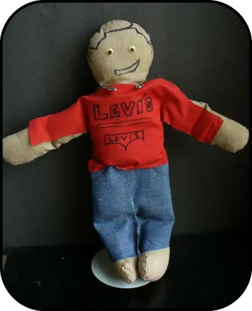 Handmade doll: Levi Strauss