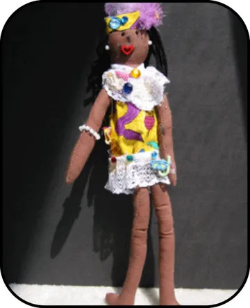 Handmade doll: Tina Mkandawire