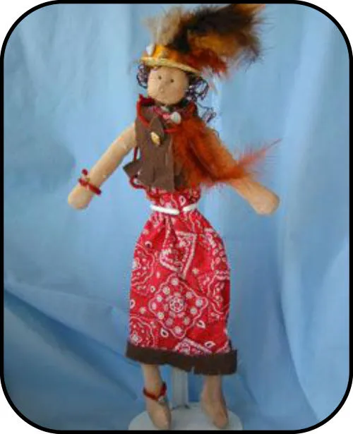 Handmade doll: "AIDS Indian Warrior