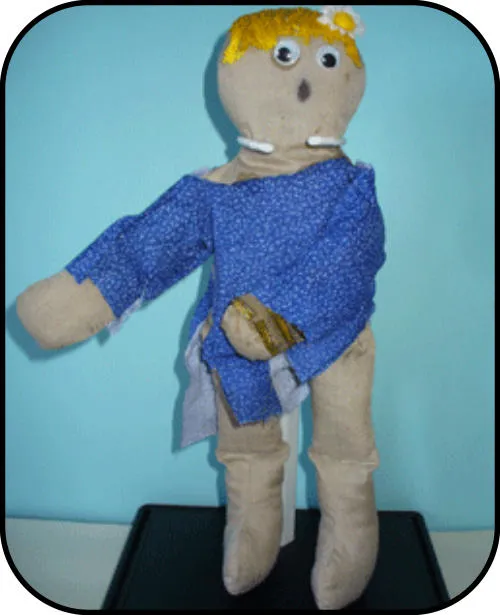 Handmade doll: Poor Little Sick Girl