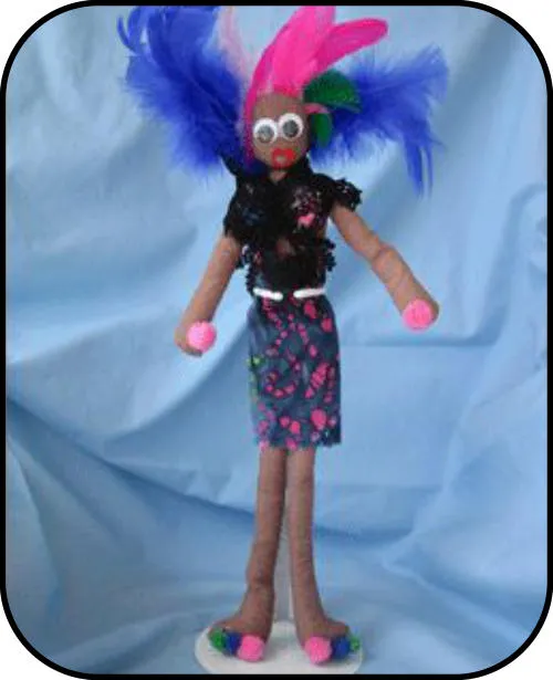 Handmade doll: Native Hawaiian