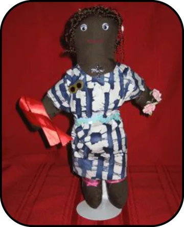 Handmade doll: Blue HIV