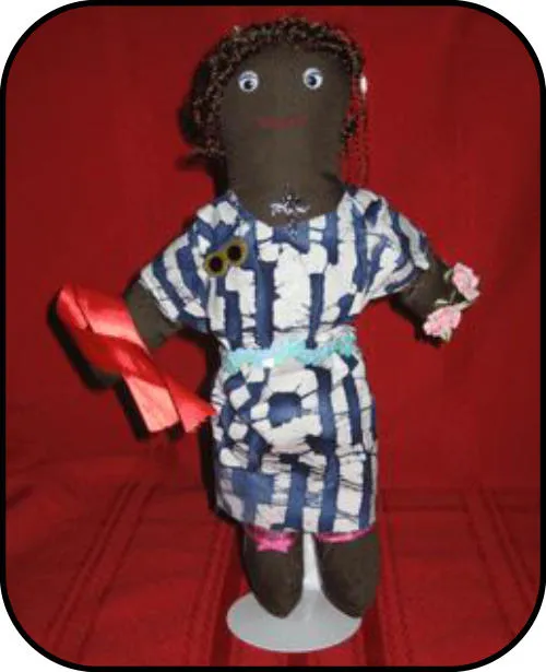 Handmade doll: Blue HIV