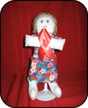 Handmade doll: Ribbons